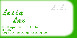 leila lax business card